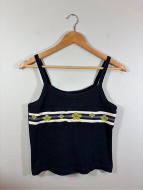 Vintage Next Era Navy Blue Cute y2k Striped Tank Top